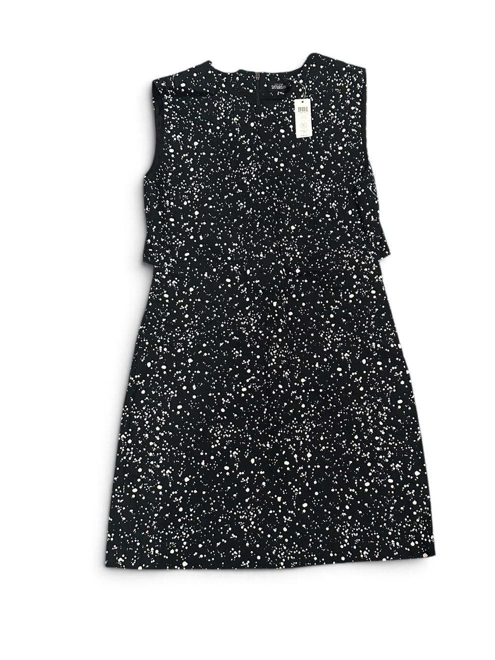 Kate Spade Saturday Zip Back Shift Dress Black Dotted LV Galaxy 0